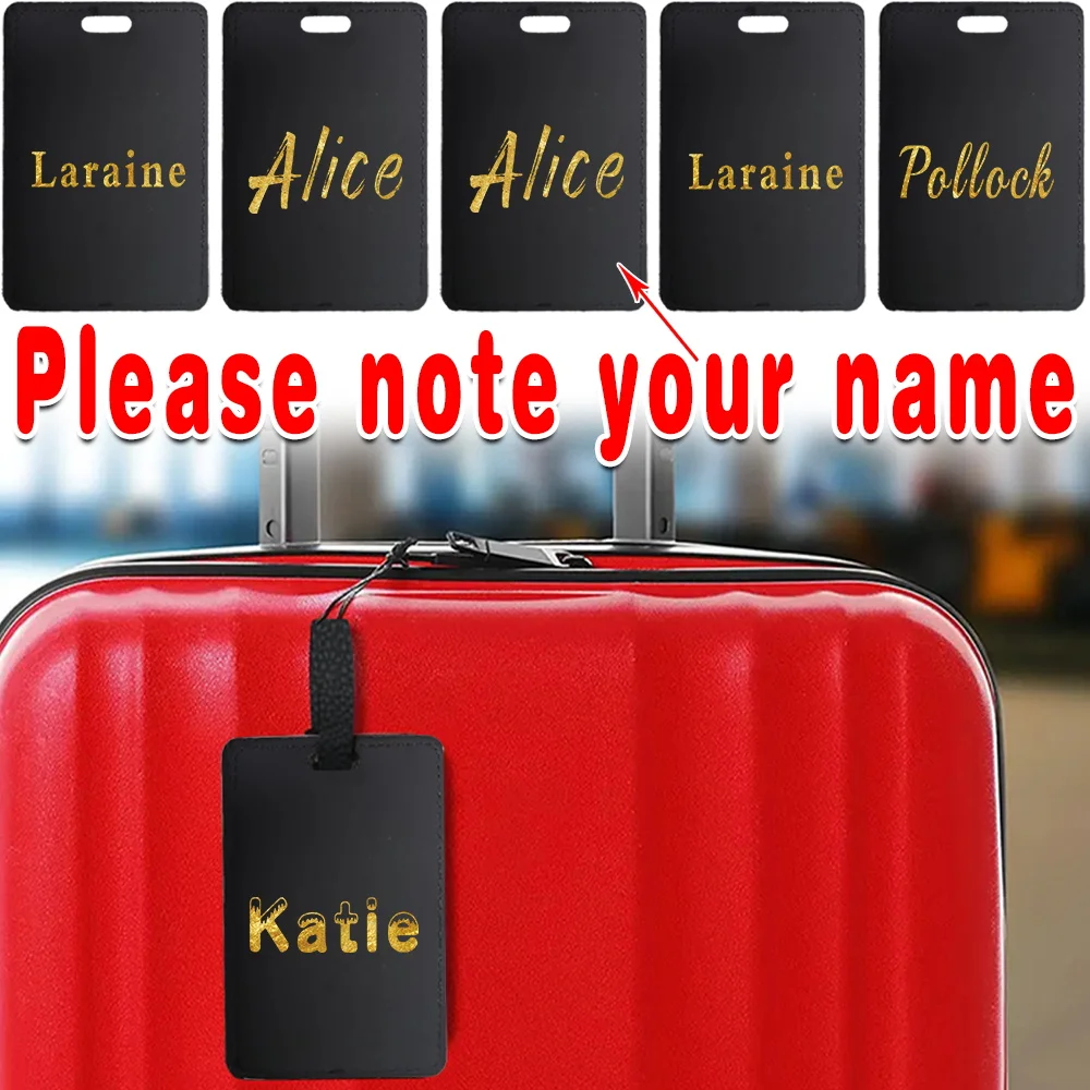 Luggage Tag Leather - Customized Name Leather Baggage Luggage Tag