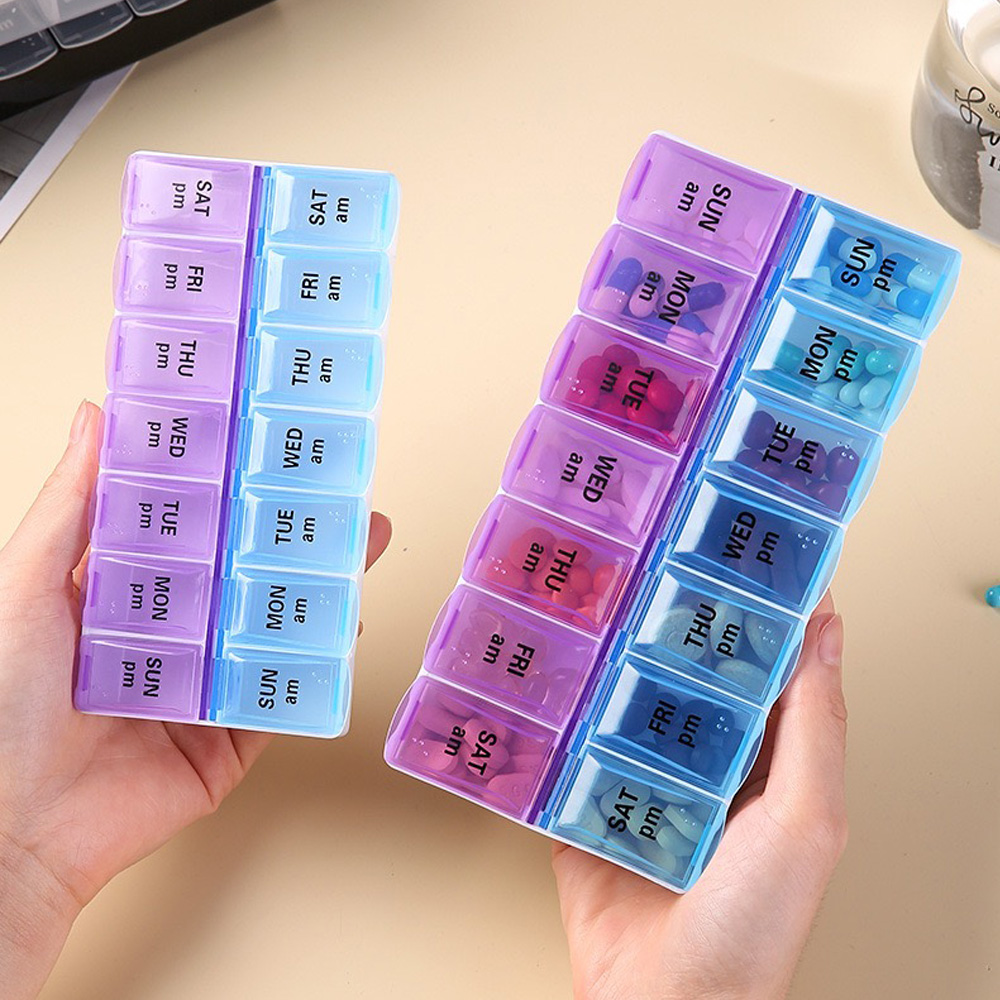 Travel Accessories Usa - 14 Compartments Independent Pill Case Portable