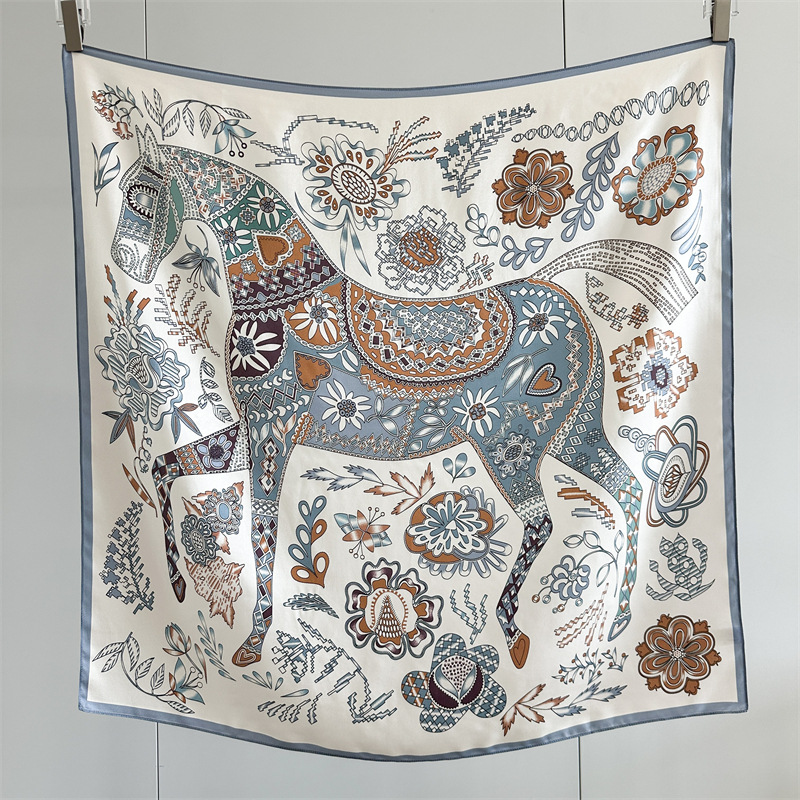 Travel Accessories Gifts - Horse Print Women 90CM Bandanas 90