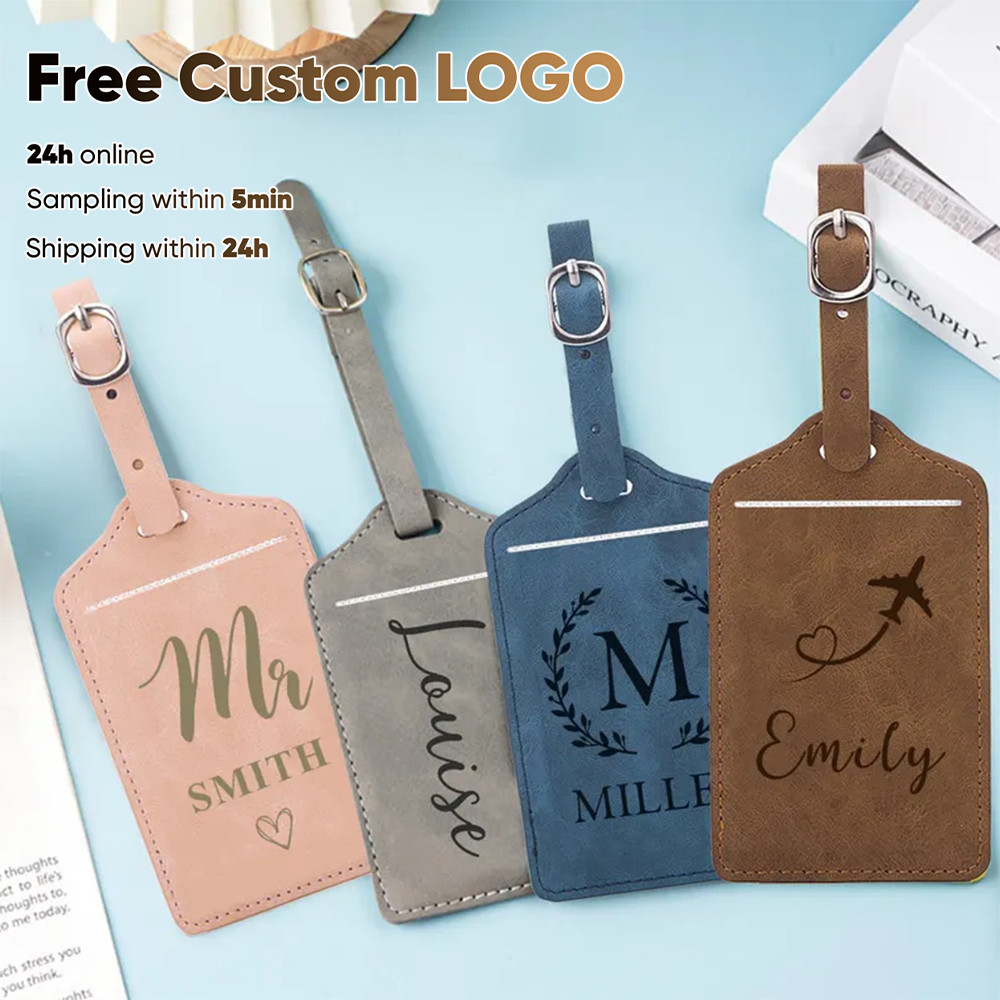 Luggage Tag Leather - Gita Free Custom Leather Luggage Tag