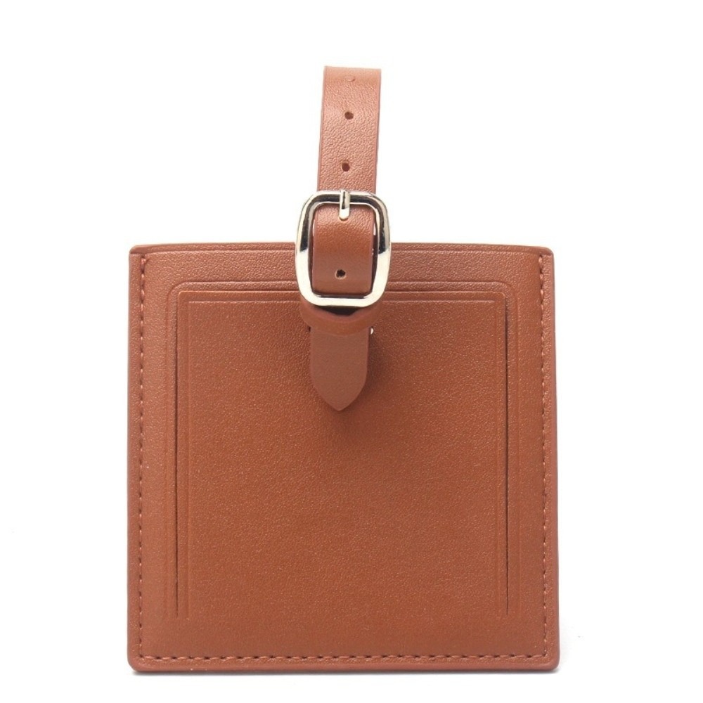 Luggage Tag Leather - Square Leather Luggage Labels with Signature