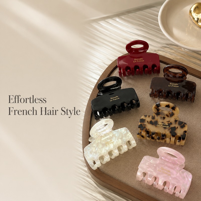 Travel Accessories Gifts - French Medium Hair Claw Clips Strong