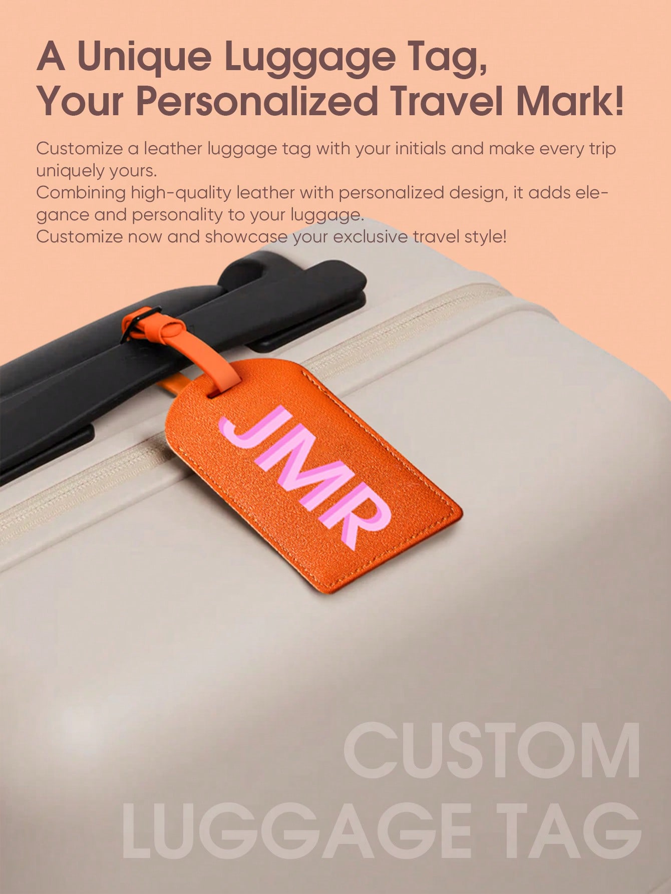 Personalized Initial Luggage T - огляд і ціна Luggage Tag Leather