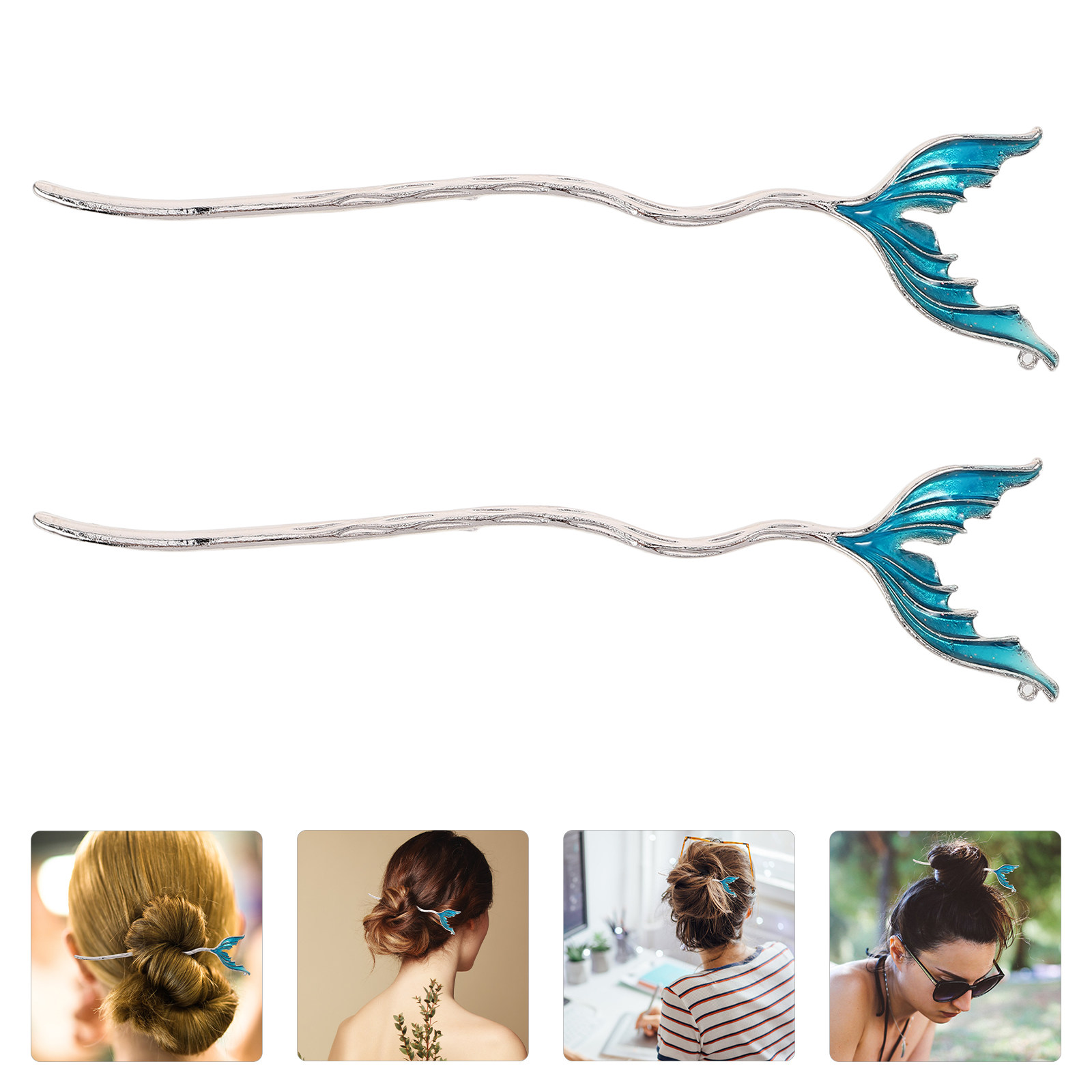 2Pcs Artistic Fishtail Hairpin - огляд і ціна Travel Accessories Bunnings
