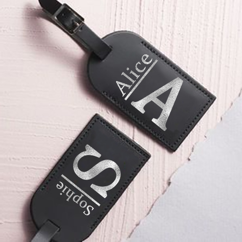 Personalized Letter with Name  - огляд і ціна Luggage Tag Leather