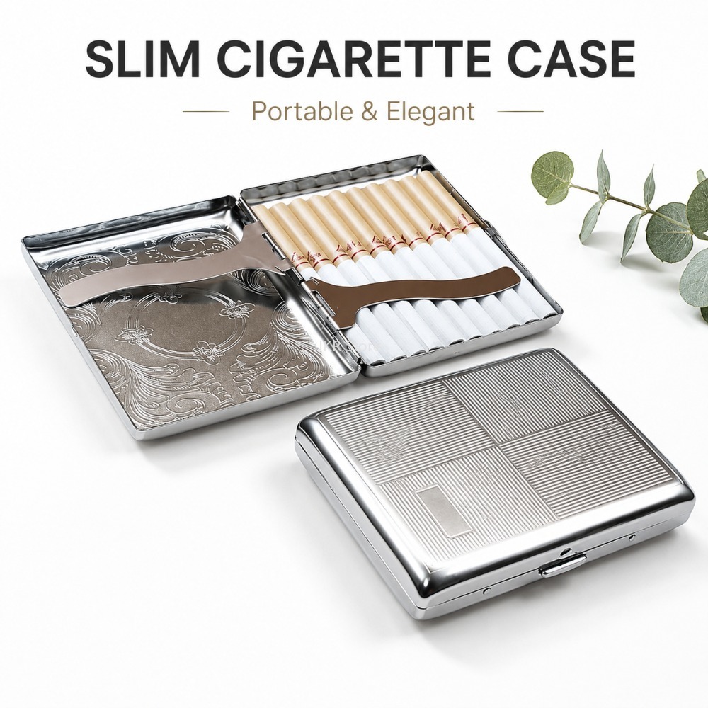 Stainless Steel Cigarette Box  - огляд і ціна Travel Accessories Usa