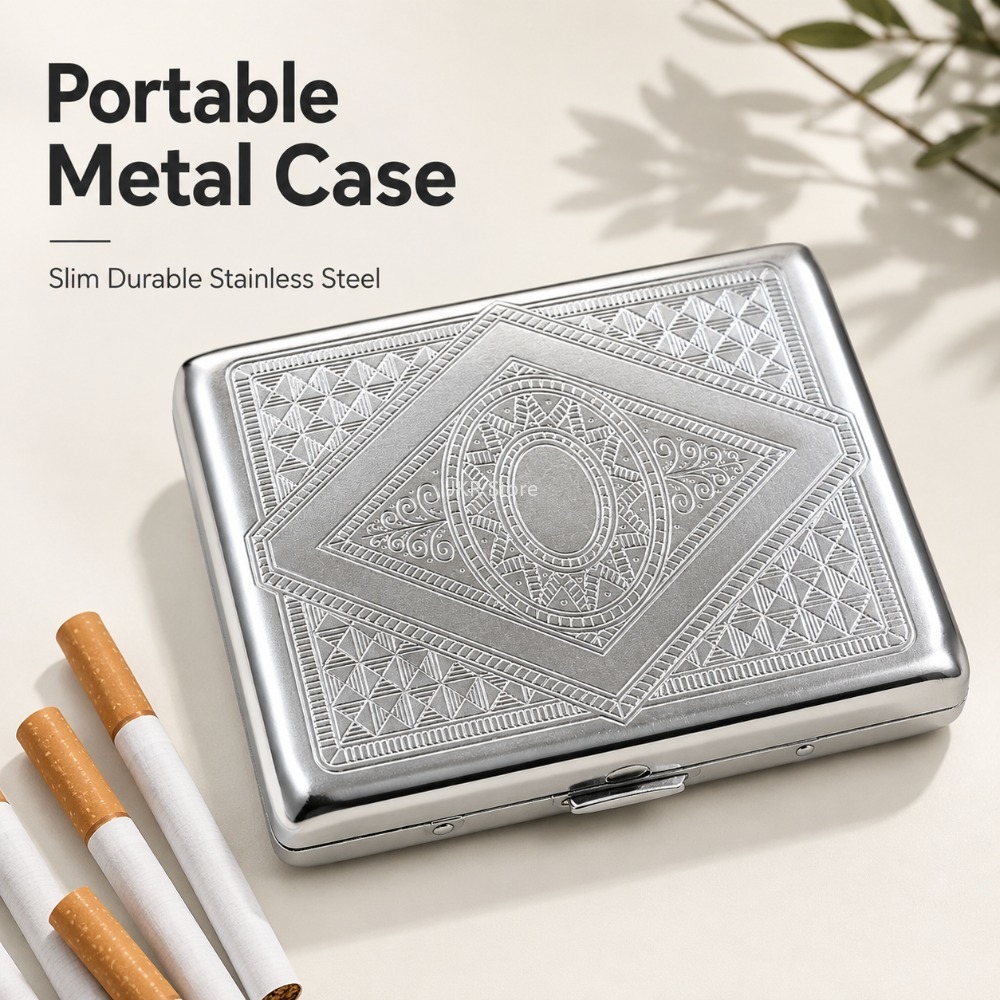 Stainless Steel Cigarette Box  - огляд і ціна Travel Accessories Usa