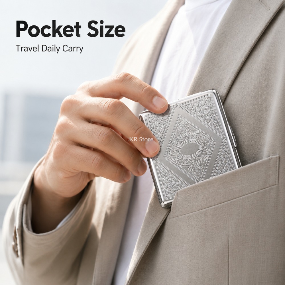 Stainless Steel Cigarette Box  - огляд і ціна Travel Accessories Usa
