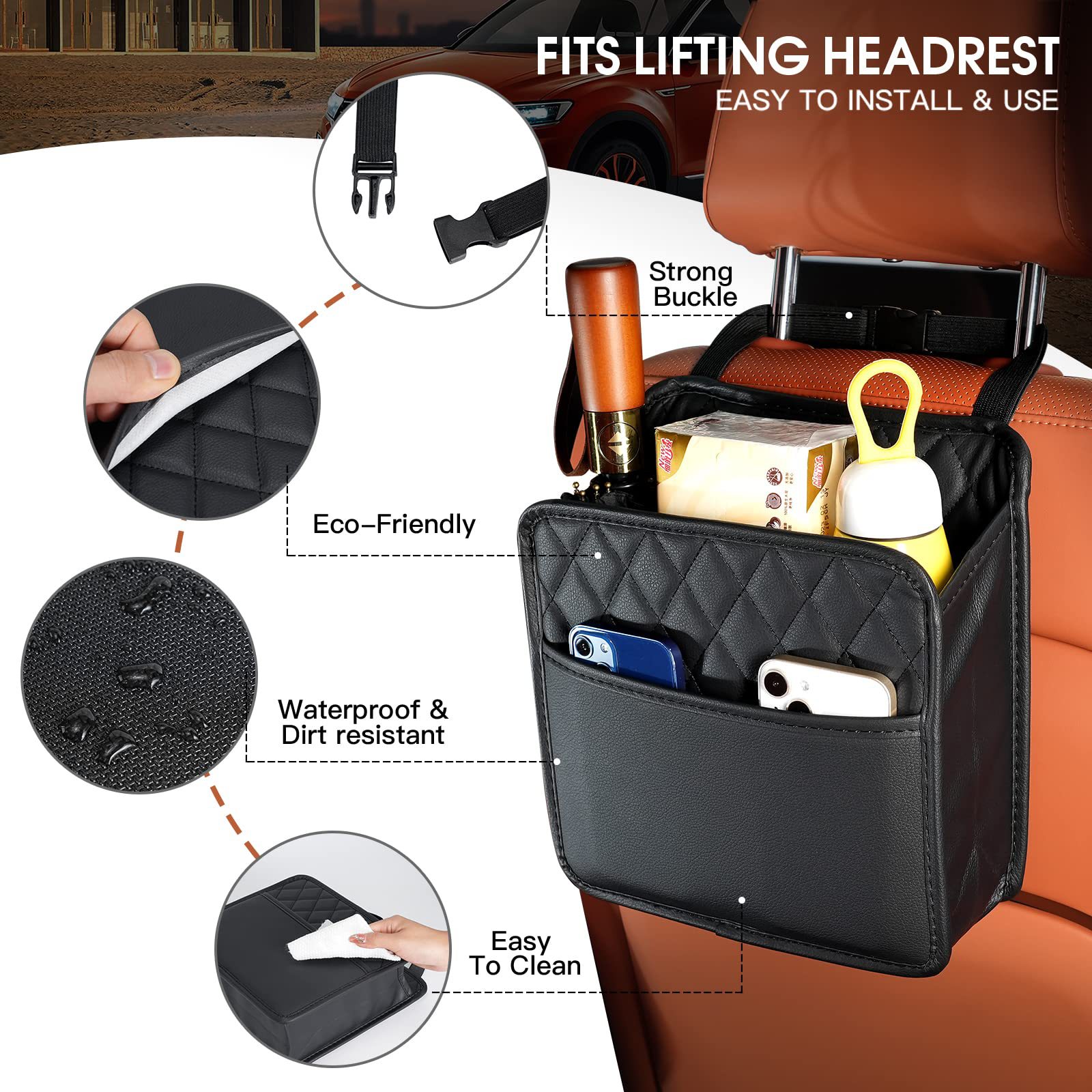 Hanging Storage Pocket Automot - огляд і ціна Travel Accessories Car