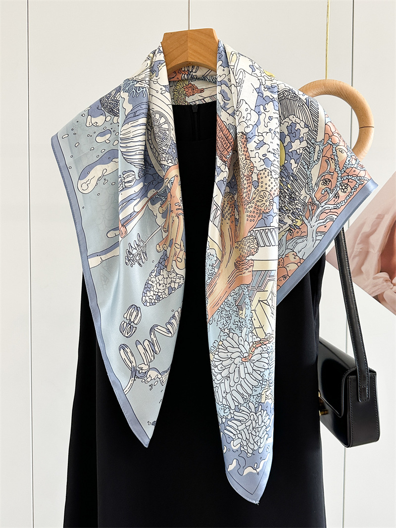 12MM Satin Silk Scarf Women 90 - огляд і ціна Travel Accessories Gifts