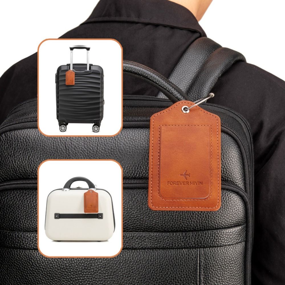 Women Man Anti Loss Wire Rope  - огляд і ціна Luggage Tag Leather