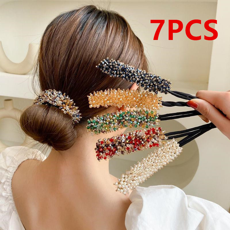 7pcs Crystal Hair Bun Maker Tw - огляд і ціна Travel Accessories Bunnings