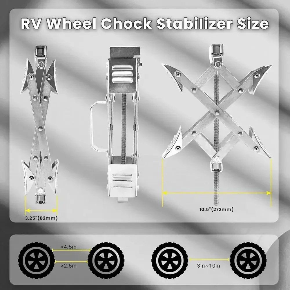 X-Shaped RV Wheel Chock Fit 3. - огляд і ціна Travel Accessories Usa