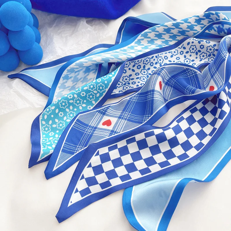 Klein blue silk scarf new chec - огляд і ціна Travel Accessories Gifts