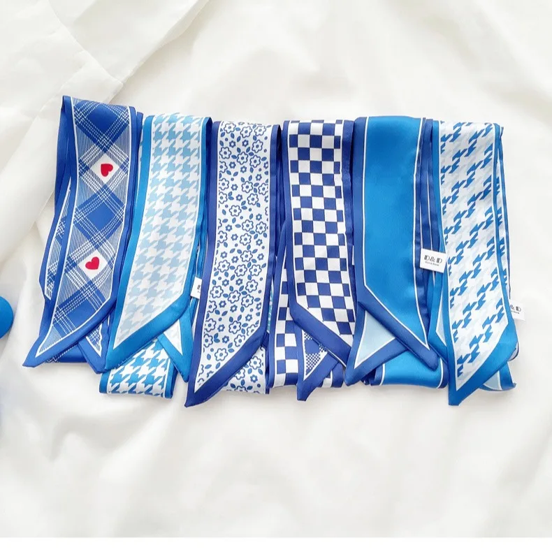 Klein blue silk scarf new chec - огляд і ціна Travel Accessories Gifts